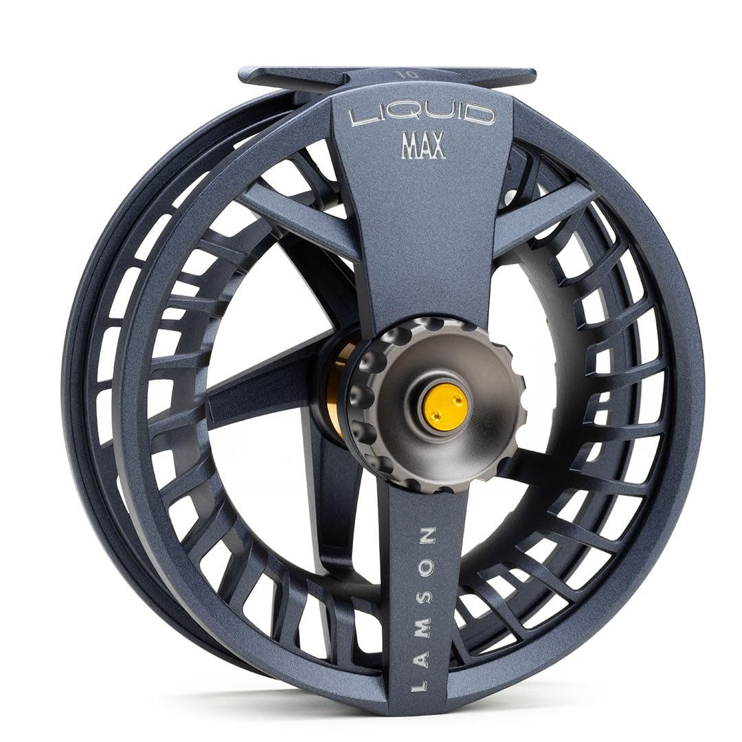 LAMSON | Liquid Max Fly Fishing Reel | Saltwater | Super Large Arbor, Pressure cast Aluminum, Waterproof Big Game Drag