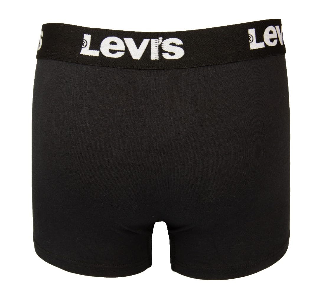 Levi's Boxer Bimbo Maschio Ragazzo Confezione 3 Capi Cotone Elasticizzato Elastico a Vista Articolo 9L0311, 001 Black - White - Grey, 6 Anni