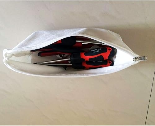 Miniatura 5 de Estuches con cierre para organización de herramientas de Augbunny, 100 % algodón, 16 onzas, ultrarresistentes, multiusos, de lona, 4 unidades