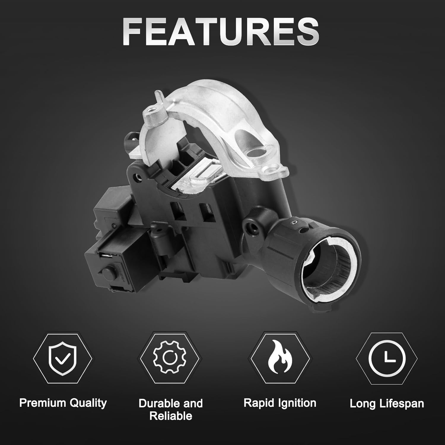 Ignition Lock Housing with Anti-theft Bolt Compatible with 2008-2012 Ford Escape, 2008-2011 Mazda Tribute, 2008-2010 Mercury Mariner, 2009-2011 Ford Focus Replace# 989-019 9L8Z3511A 9L8Z-3511-A ZZDB66