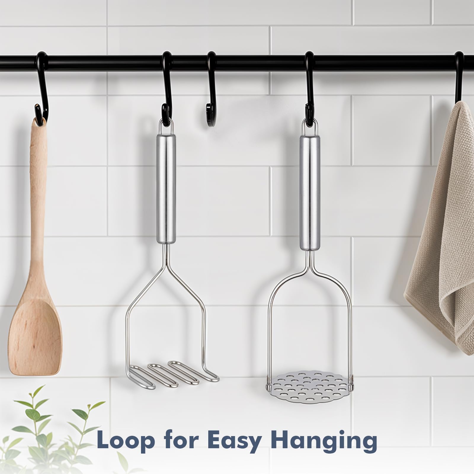 Stainless Steel Masher Set - 2 Styles for Easy Mashing -5 Stainless Steel Masher Set - 2 Styles for Easy Mashing -5