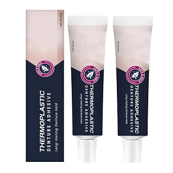 2PCS Thermoplastic Denture Adhesive, Ultra Max Hold Denture Adhesive, DentureAdhesive Fixing Paste, Fixed Dentures, Improving Comfort, Long-Lasting Durability
