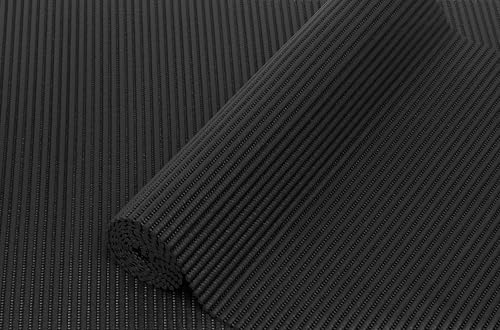 d-c-fix Tapis de Bain antidérapant en Mousse Souple Uni Black 65 cm x 2 m – Tapis de Sol Salle de Bain Lavable et Respirant – pour Salle de Bain, Cuisine,...