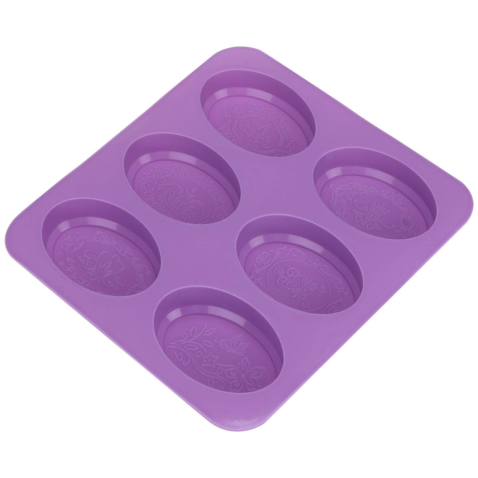 Stampo per sapone consecutivo, in silicone, per pizzi, forma ovale, 6 pezzi, per cucina, sala da pranzo e bar