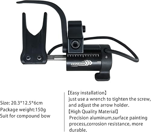 Miniatura 7 de xxiaojun Soporte de flecha de tiro con arco. Descanso de flecha para arcos compuestos. Reposo de lanzador de flechas de arco compuesto. Con