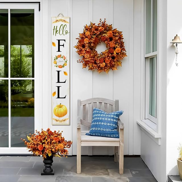 WEDNOK Decorazione da parete autunnale albero autunnale da parete con foglie d'acero, decorazione da parete autunnale per lavagnetta da parete, finestra, aula, cameretta dei bambini, camera da letto