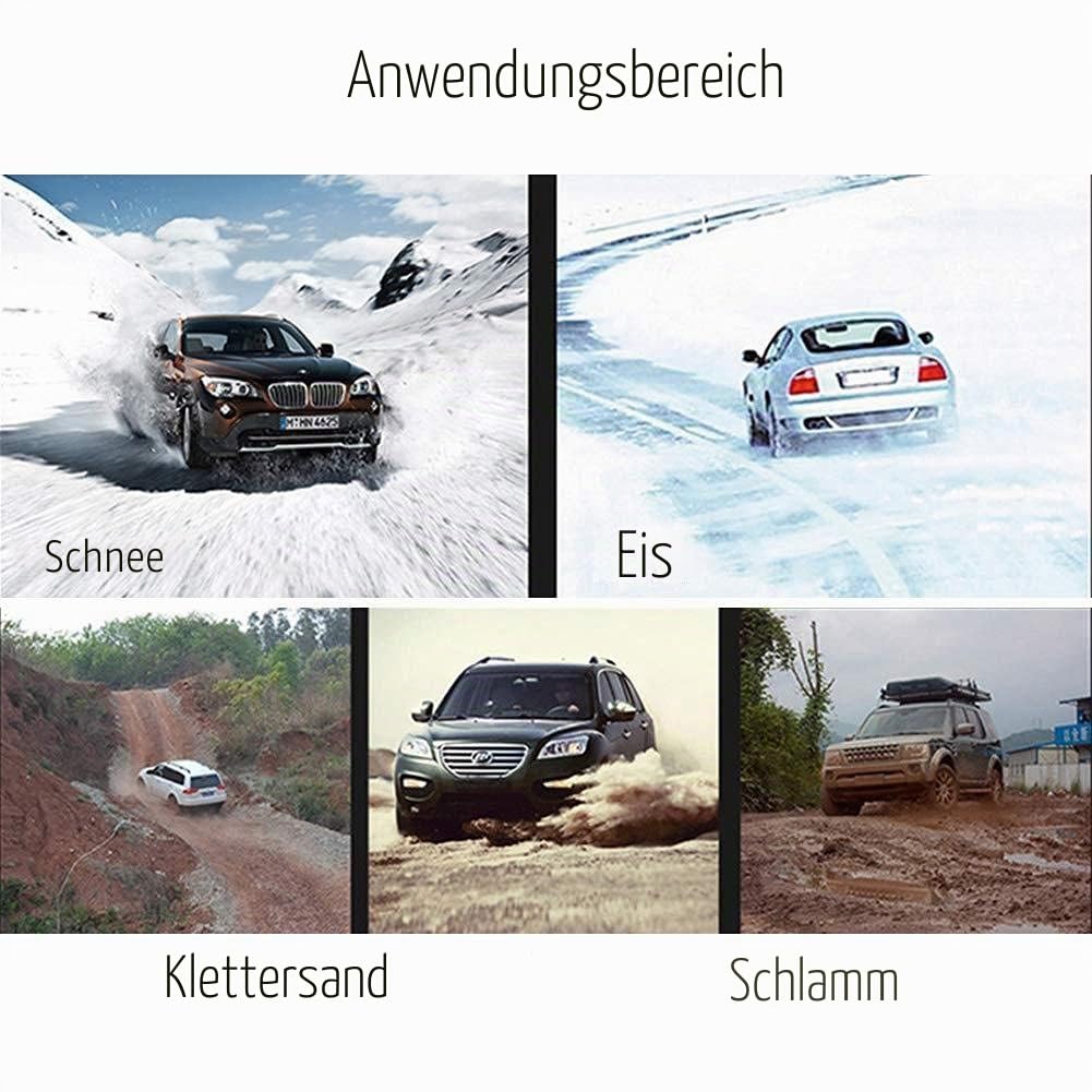 Autoreifen Schneeketten, TOTMOX 8 Stück Auto TPU Schneekette Universal Schnellmontage, für Reifenbreite 165-285mm/6,5"-12", Winter Reifenketten für LKW/SUV/ATV, Tragbare Reifen Schneekrallen