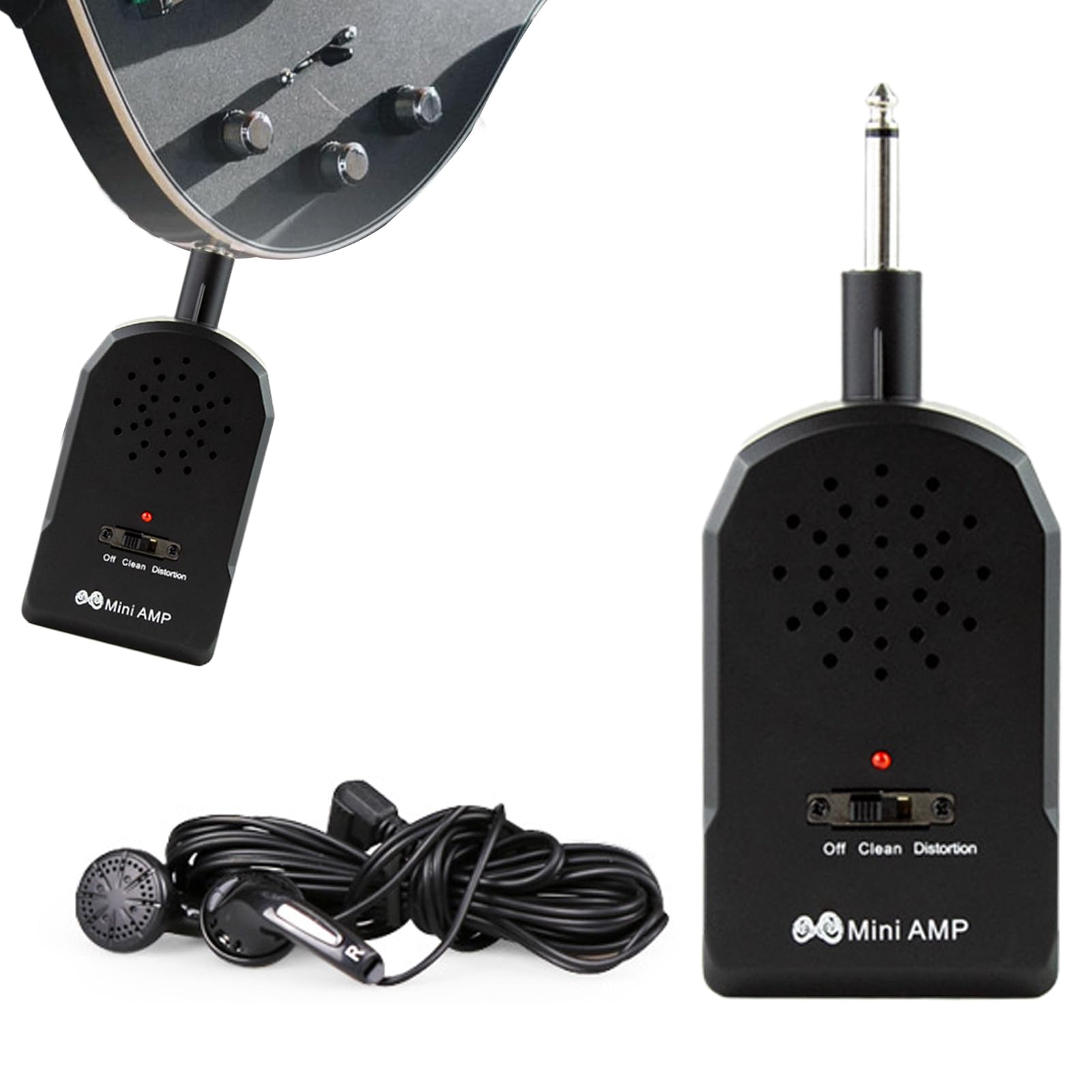 Amplificador de guitarra – Mini amplificadores inalámbricos portátiles para guitarra eléctrica y bajo con efectos integrados | Dispositivo musical compacto para estudio, casa, concierto