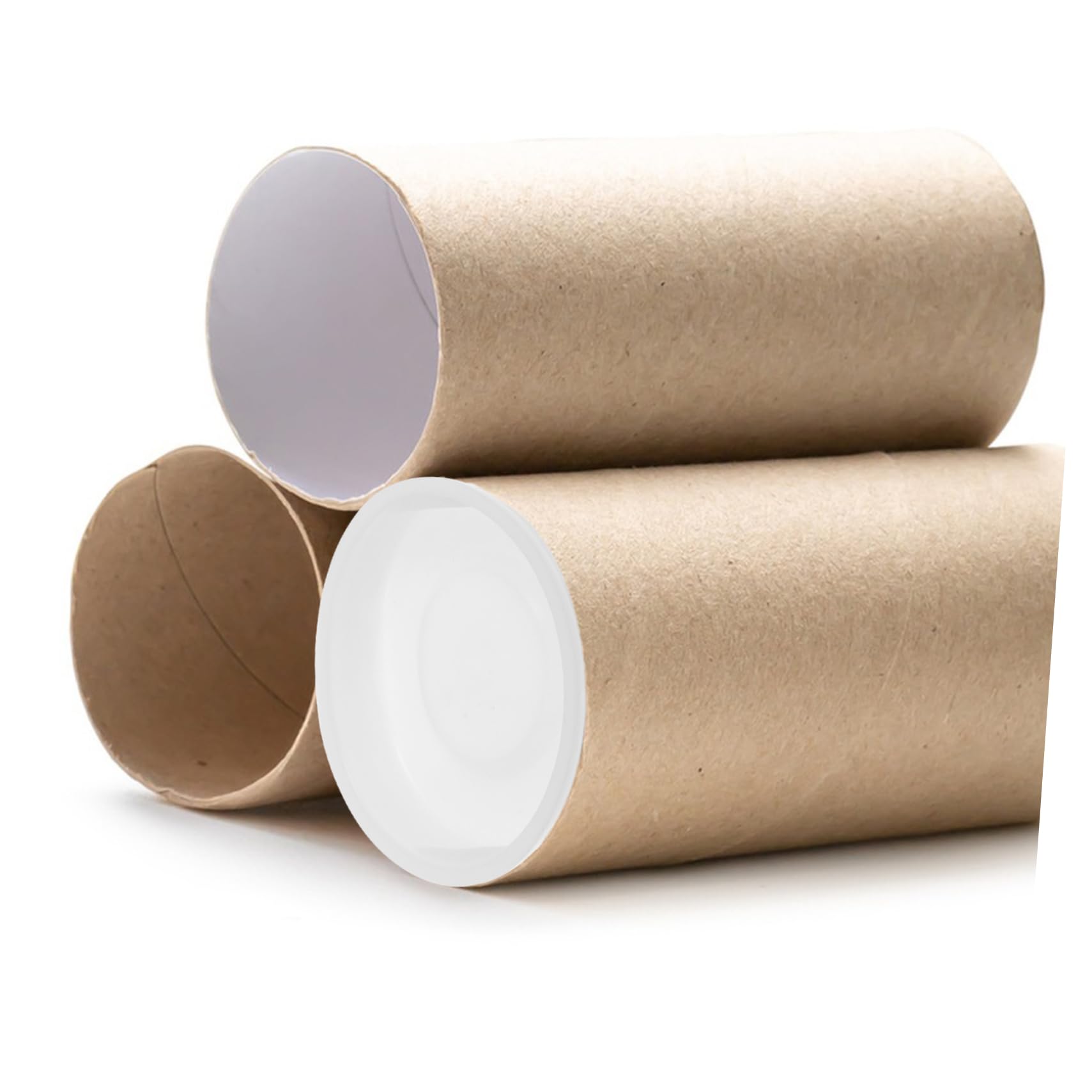 Tappi Terminali per Tubi di Carta Kraft 60 mm 20 Pezzi Plastica Bianca Cappucci Protettivi per Spedizione