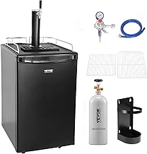 VEVOR Beer Kegerator, Single Tap Draft Beer Dispenser, Full Size Keg Refrigerator With Shelves, CO2 Cylinder, Drip Tray & ...