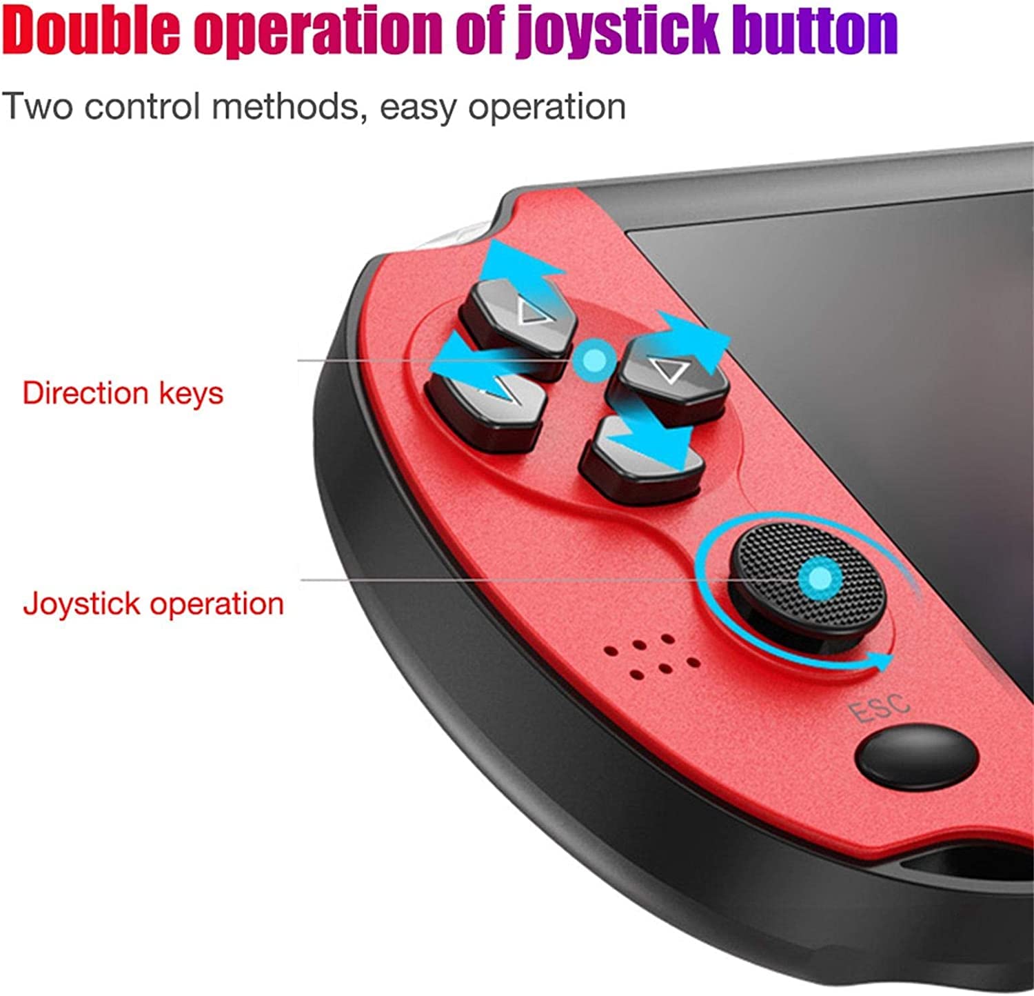 Giochi Portatili da 4,3 Pollici - Videogioco Arcade Portatile Giochi Classici Integrati | Dispositivo di Gioco Emulatore Portatile Ricaricabile da 8 GB, Regalo di Natale per Bambini