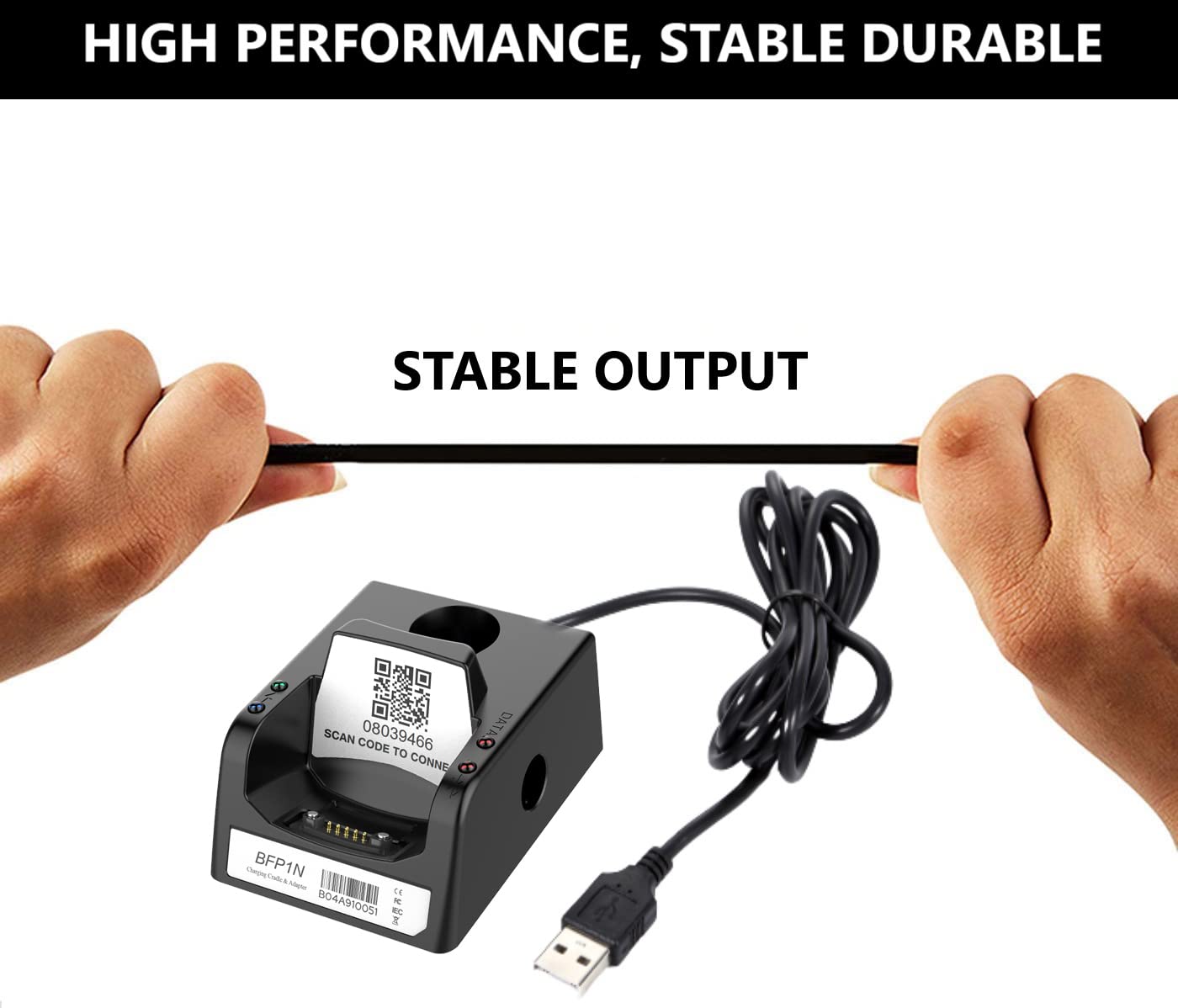 Bluetooth Charging Base/station d'accueil pour 1D/2D Imager Mini Pocket Barcode Scanner Warehouse Pickup Barcode Reader