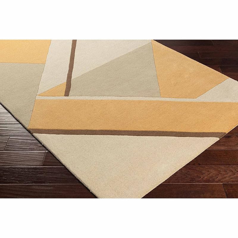 Image of Embossed Handmade GH Wool Thick Geometrical Carpet is a Stylish and Practical Addition to Any Living Room 8X12