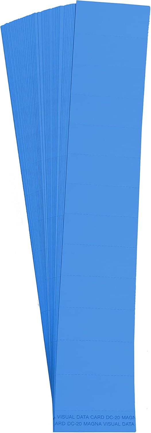 Magna Visual 13/16 x 2 Data Cards 1000 Pack fits 1 x 2 Data Card Holders (Dark Blue)