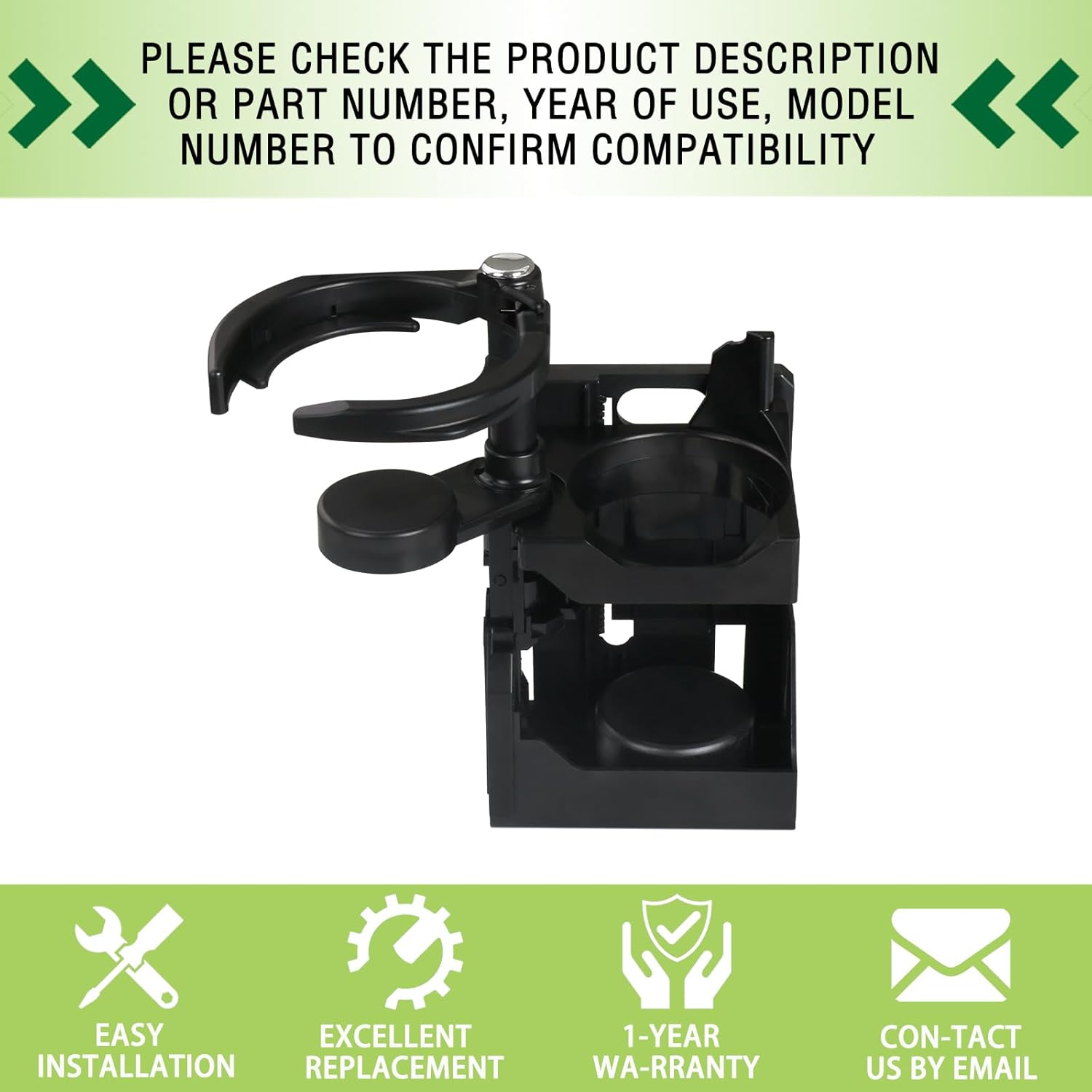 Centre Console Cup Holder Front Water Drink Holder Compatible with 1996-2003 Mercedes Benz W210 E300 E320 E420 E430 E55 AMG Replaces 2106800114 66920101