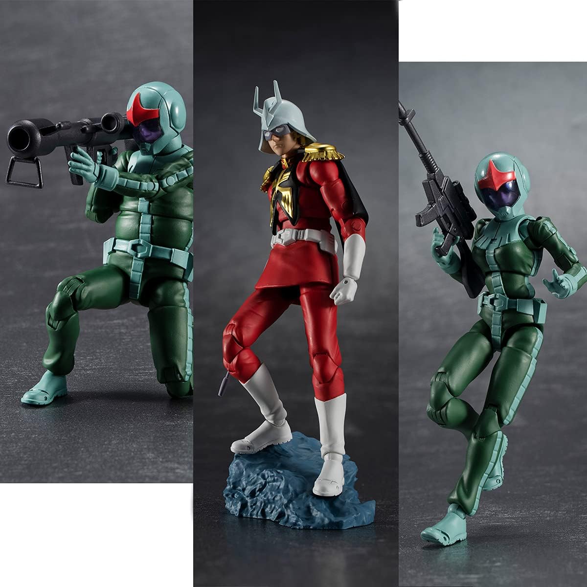 Megahouse - Gundam - Principality of Zeon Army Solider 04-06 (Normal Suit Solider & Char Aznable), G.M.G Collectible Action Figure