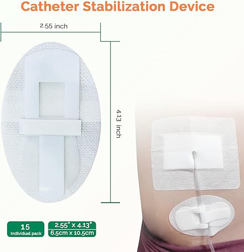 Miniatura 2 de Foley - Dispositivo de estabilización de catéter, 15 piezas, bolsa de pierna urinaria, soporte de tubo de catéter adhesivo, dispositivo de seguridad