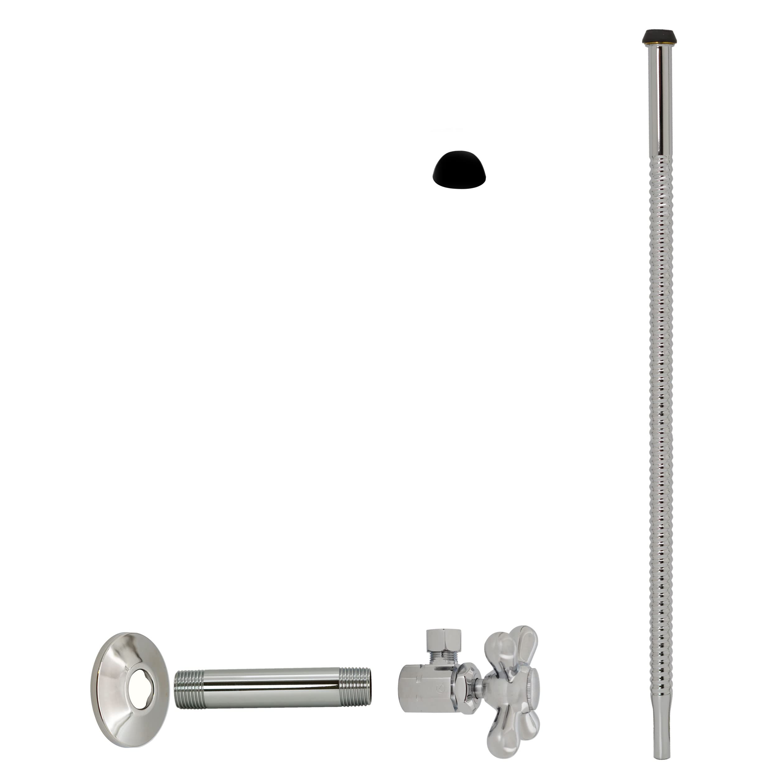 Tuyau ondulé 15 en pour rénover la plomberie de cuisine avec le kit Westbrass D103 K15 X