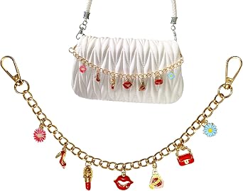 Bag Charms for Handbags,Purse Charms, Bag Charm Chain,Seashell Purse Beach Keychain