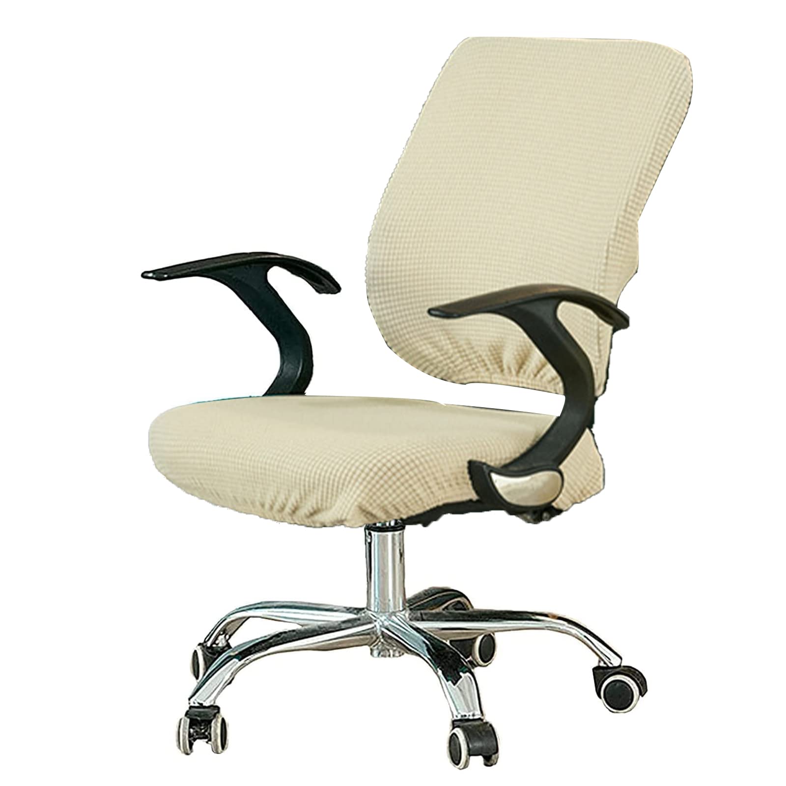 Housse de chaise de bureau jaune extensible et lavable