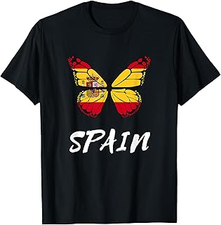 Spain Butterfly Flag España Pride Spanish Roots T-Shirt