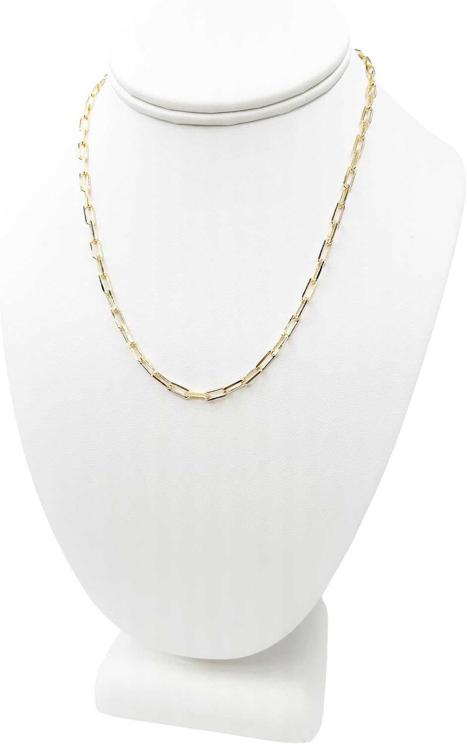 18K Brazilian Gold Filled Rolo Link Chain "18 Inches" Length Necklace for Women Fashion Jewelry