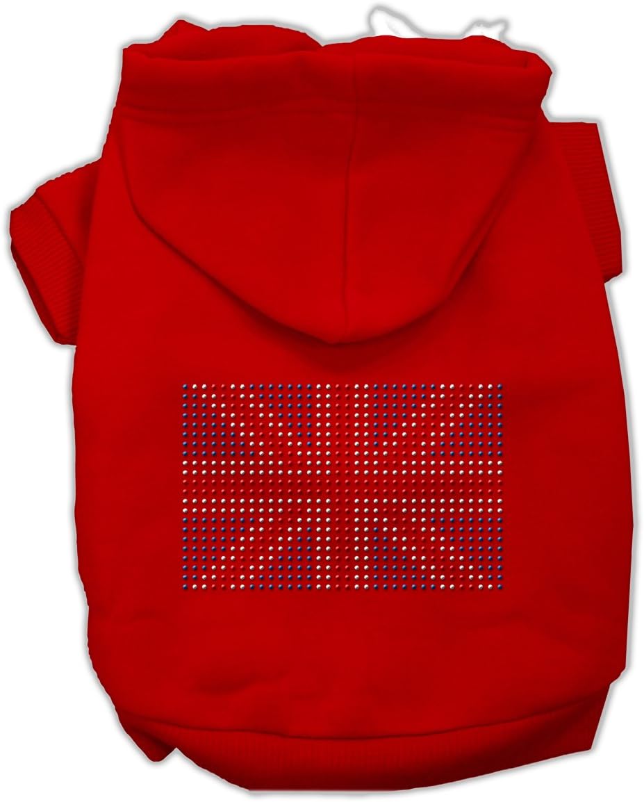 Mirage Pet Products 20-Inch British Flag Hoodies, 3X-Large, Red