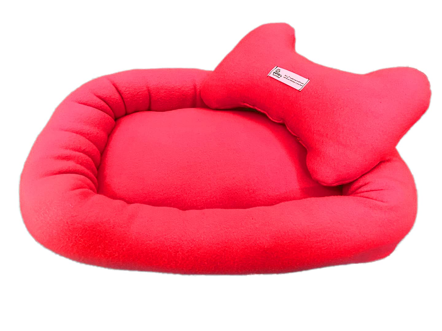 Poofys Pet Island Polyester Velvet Oval Shape Washable Reversible Ultra Soft Dog & Cat Bed for Extra Comfort for Your Pet Red Double Extra Large (B09QJ51XFL) Amazon Price History, Amazon Price Tracker
