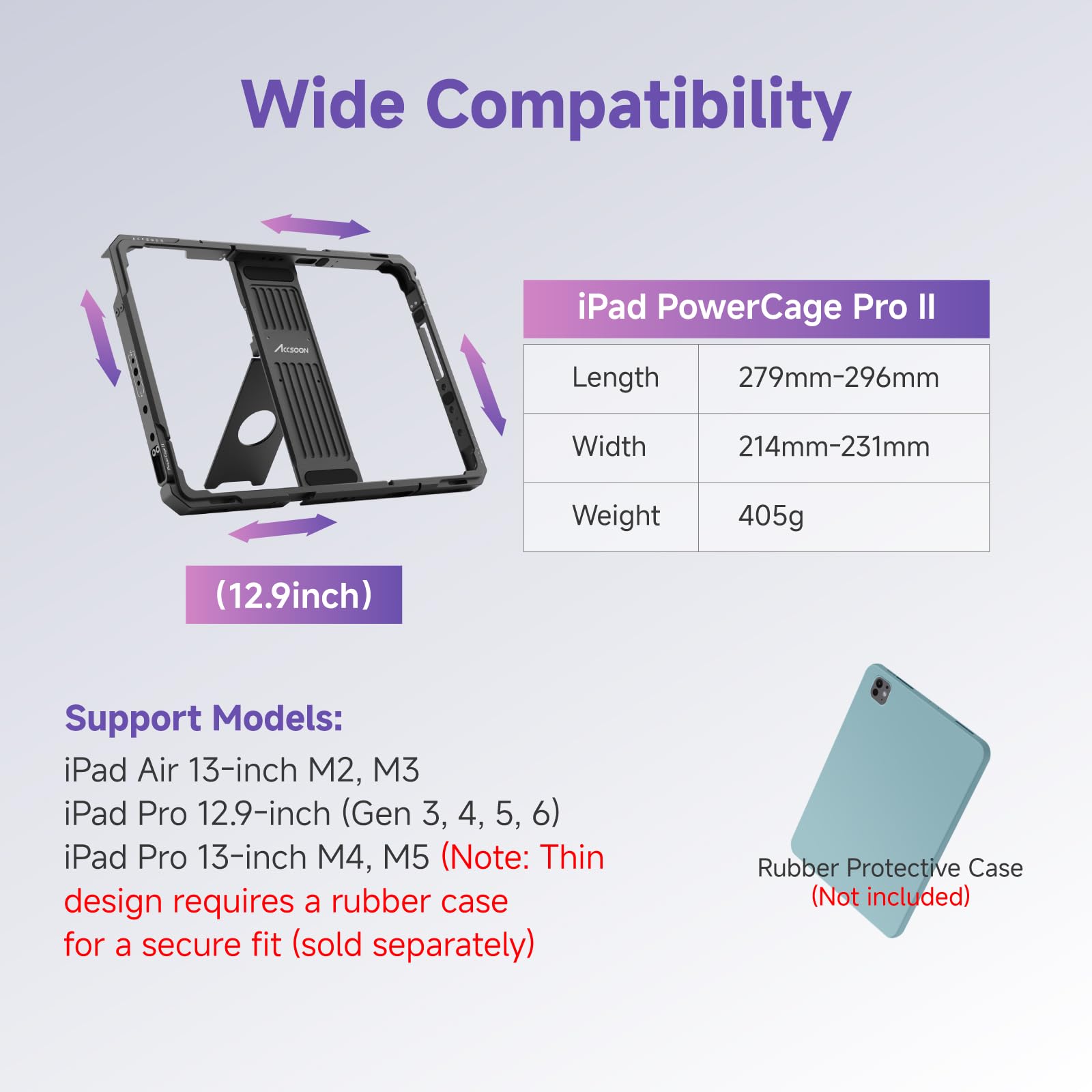 Amazon.co.jp: Accsoon PowerCage Pro II iPadケージ 12.9インチ iPad
