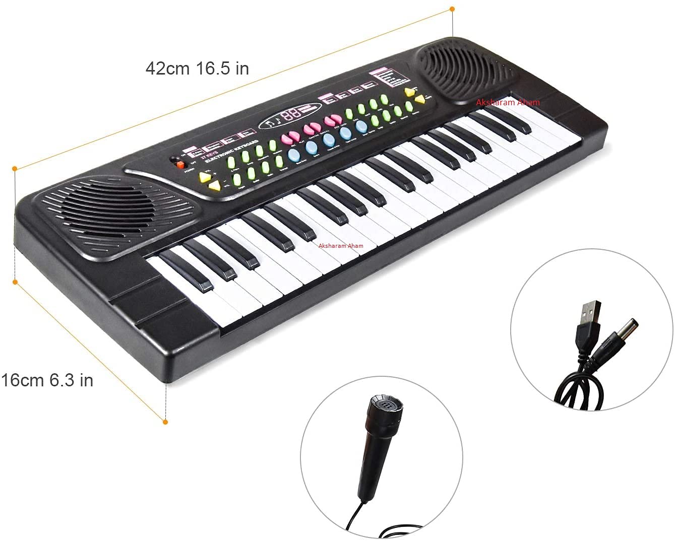 Buy AKSHARAM AHAM Electronic Piano Keyboard 37 Key with MicrophoneKids