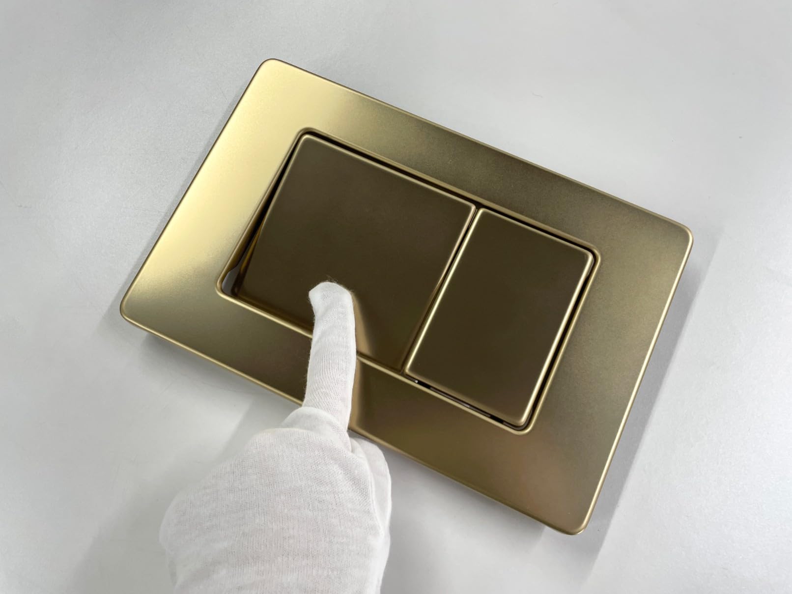 AQUAUNO - Piastra di comando WC in acciaio inox, per risciacquo a 2 quantità, pulsante di risciacquo a risparmio d'acqua, compatibile con Geberit Sigma, oro