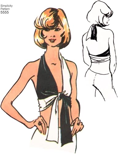 Miniatura 3 de Simplicity 5555 - Patrón de costura para mujer, tejido de punto y corbata, talla única