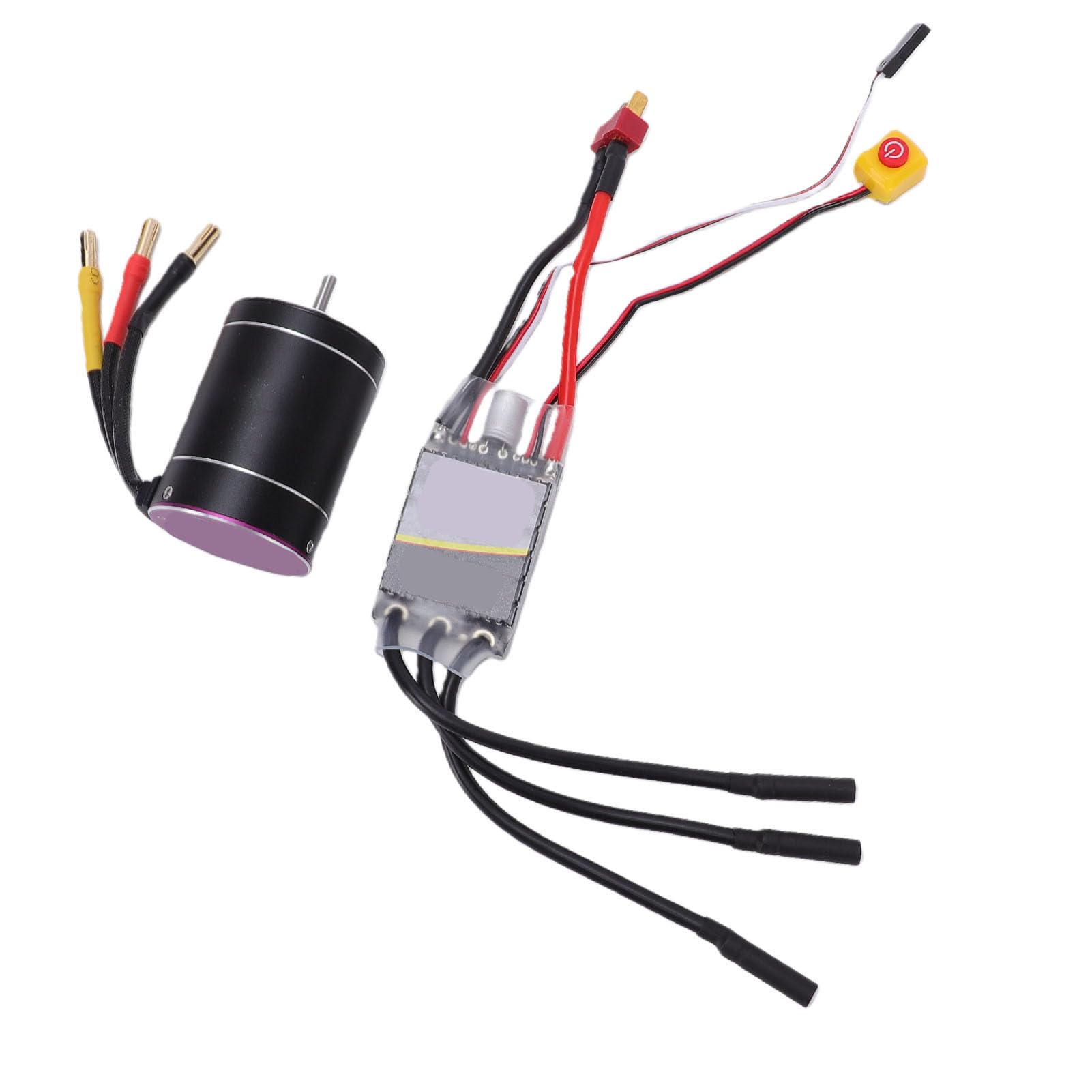 Dilwe RC Brushless Motor ESC Combo 3300KV, Sensorloses 3650 75A ESC-Set mit Wasserdichtem Design für 1/10 1/8 RC Cars Boote