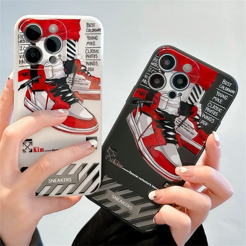 Miniatura 3 de Funda diseñada para iPhone 14 Pro Max para adolescentes, niños y niñas, zapatos de baloncesto de moda, gráficos de silicona suave, a prueba de