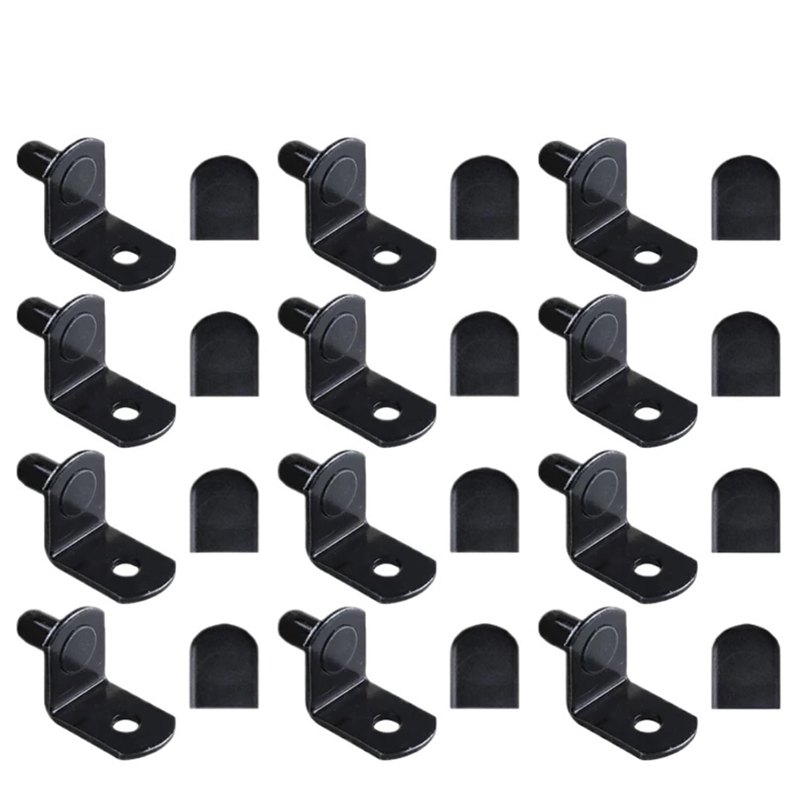 20 Pcs Shelf Brackets Support Studs Pegs Pin Shelves Seperator Fixed Cabinet Cupboard Furniture Wall Mount Bracket Holder for Cabinet(Style D)