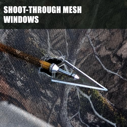 270 Degree See Through Hunting Blind + 2-3 Person See Through Hunting Blind with Shoot-Through Mesh Windows