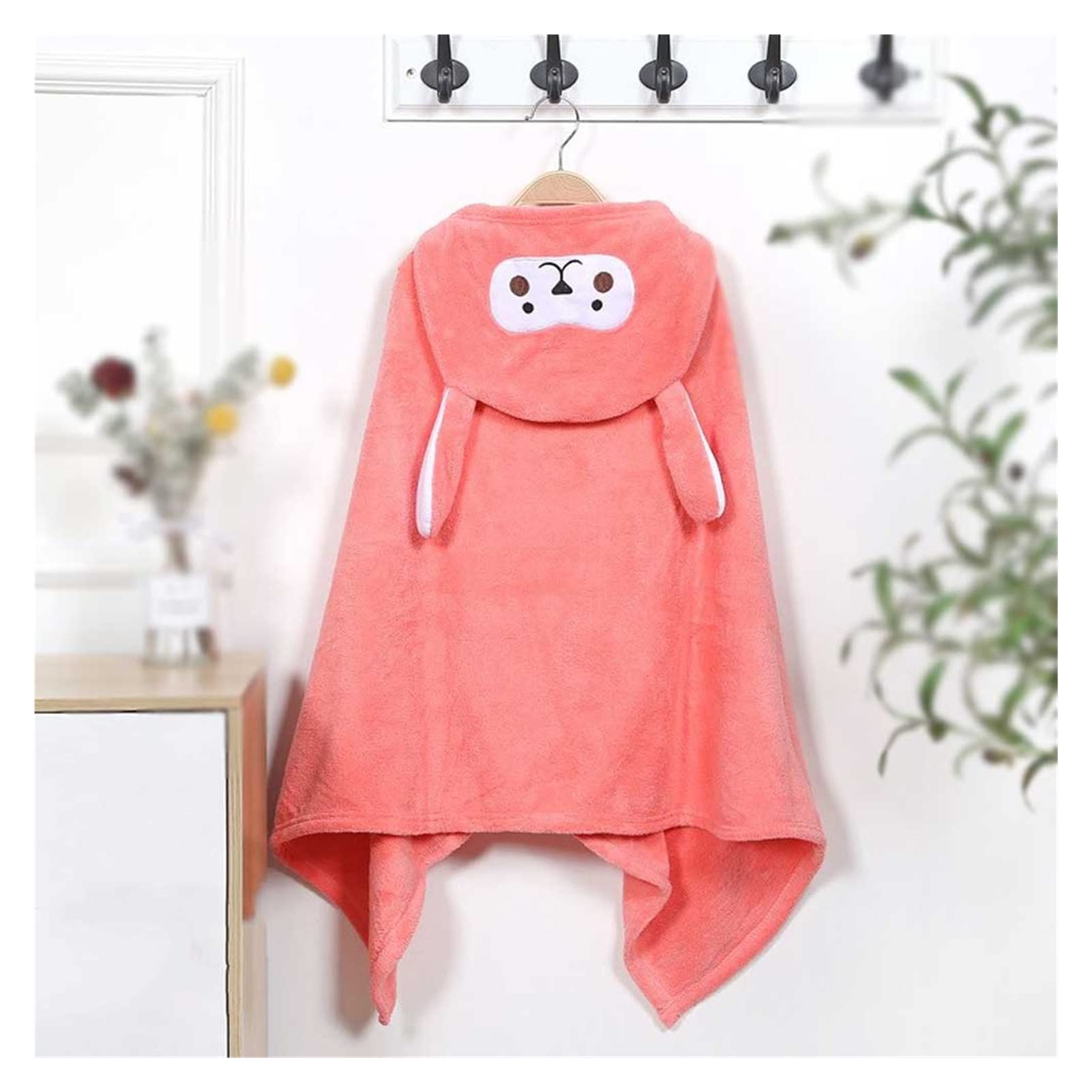 Serviette de Bain for bébé for Fille Serviette Nouveau-née avec Un Capot de Capuche corallienne Serviettes for Nourrissons Nouveau-nés du Peignoir bébé(Rosso)
