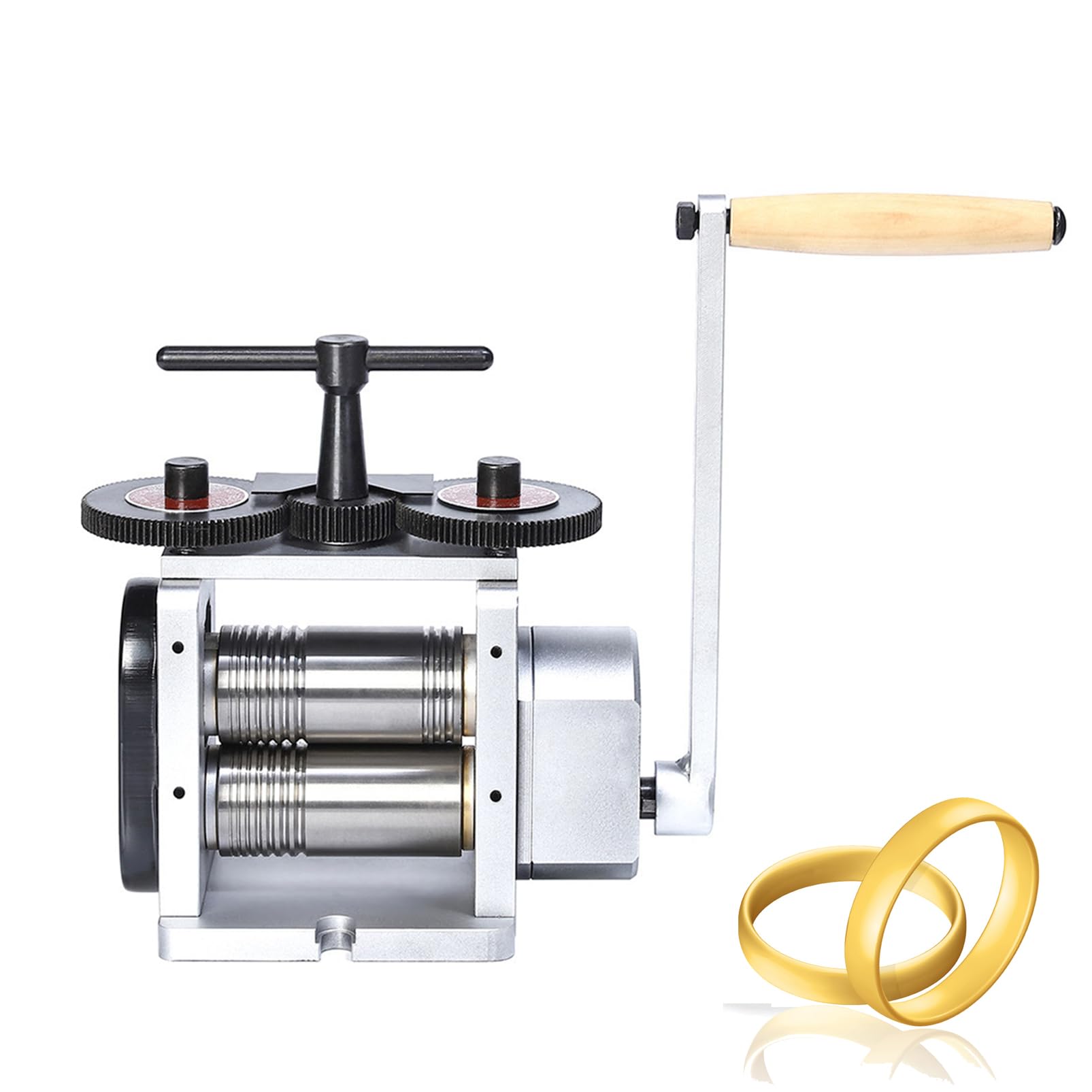 Eiwitany Manual Jewelry Rolling Mill Built, Hand Crank Operation,DIY Jewelry Fabrication, Metal Shaping, Metal Craft Processing Work