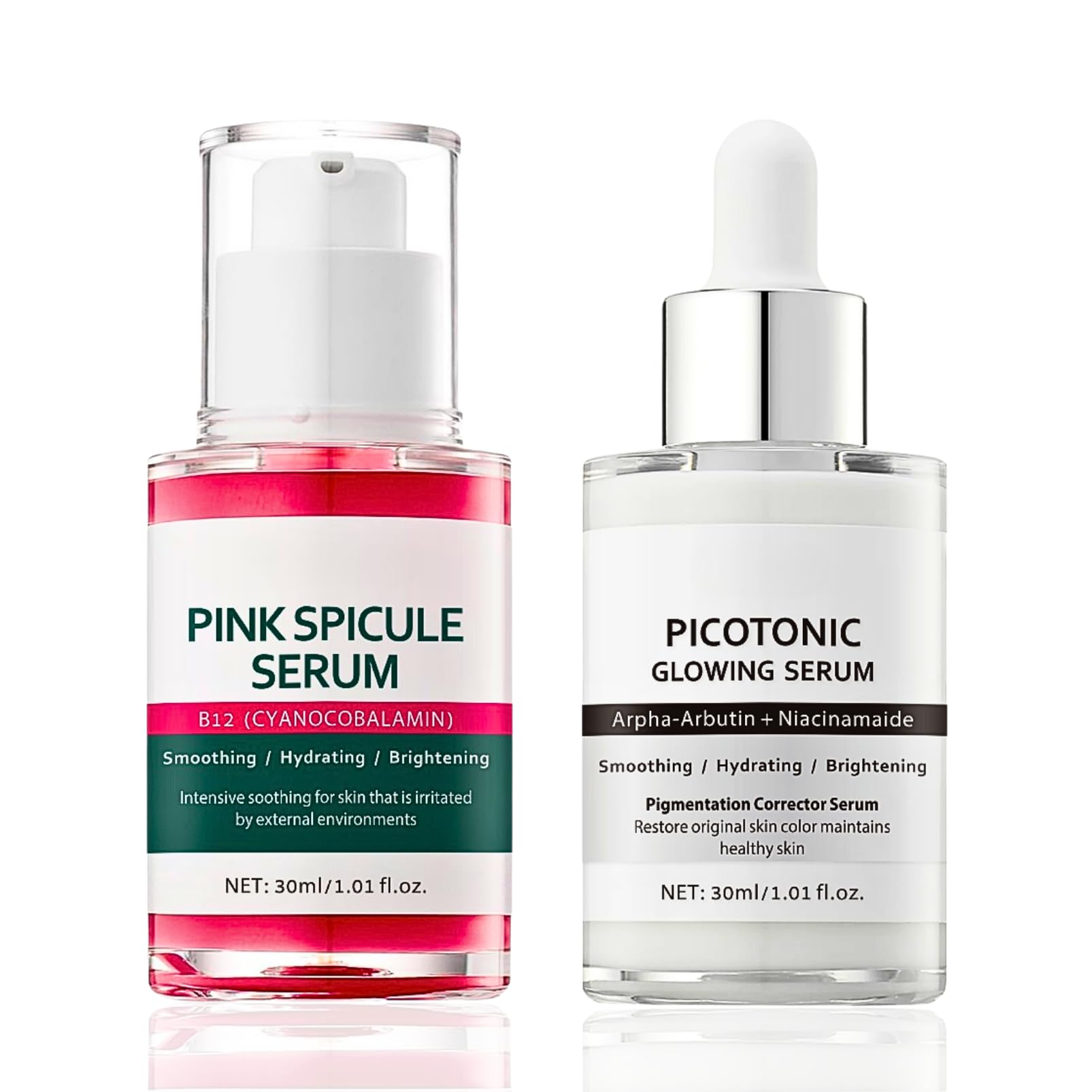 Picotonic Shot Ampoule + Pink Spicule Serum for Face Spicule Face Serum for Pore Care Picotonic Glow Serum for Pigmentation & Dark Spot Remover