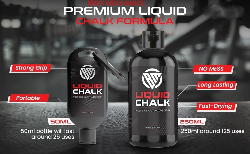 Image of bodymechanicsglobal Body Mechanics Liquid Chalk for Ultimate Grip, 250ml