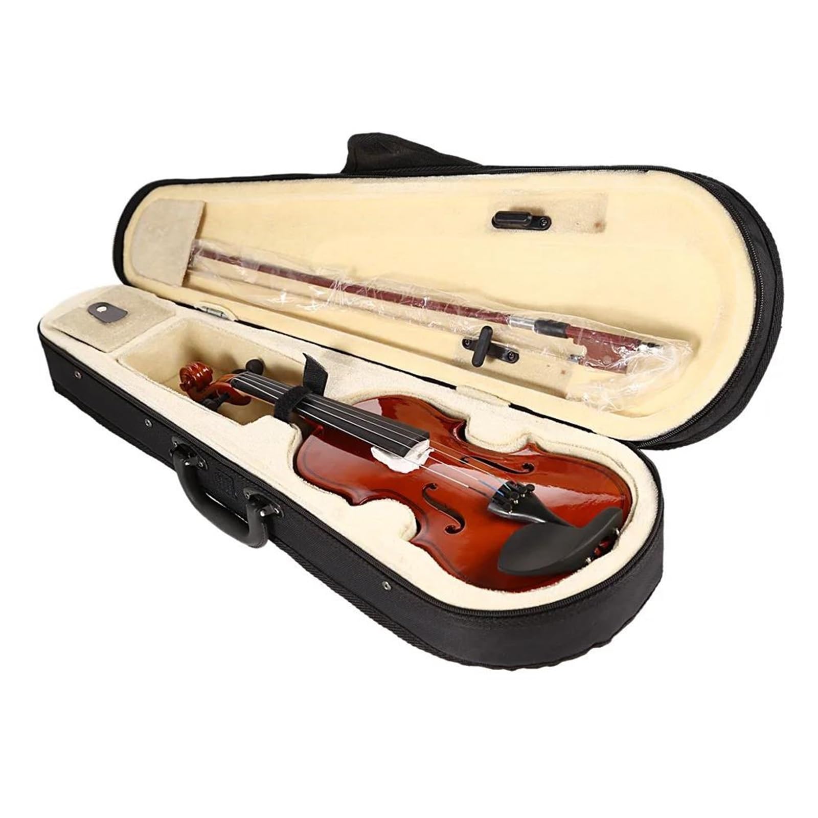 Kit Di Violino Professionale Violino 4/4 Violino Professionale In Legno Massello Con Accordatore Per Arco Strage Box Accessori Per Strumenti Musicali(Brown)