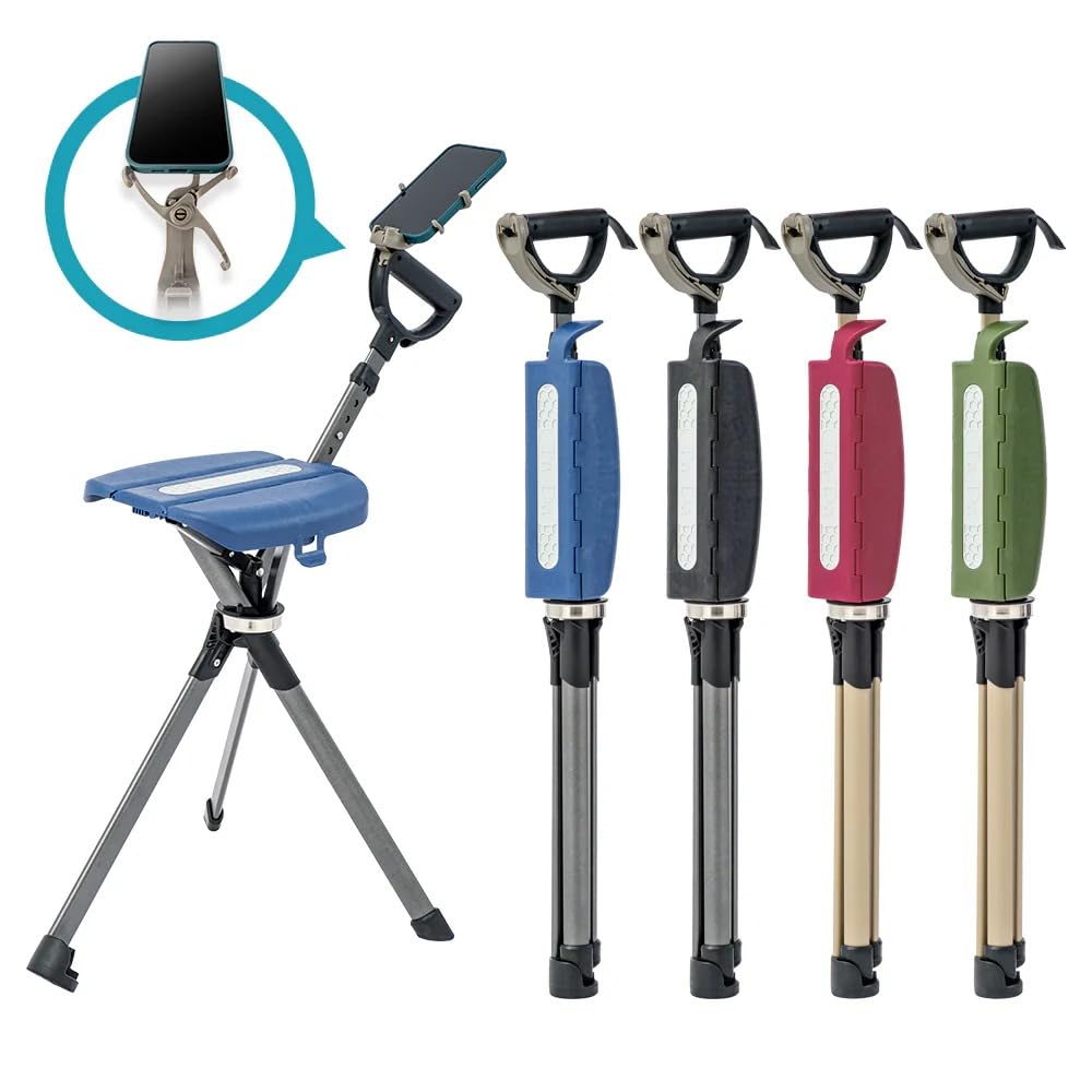Amazon.co.jp: Ta-Da Chair Series2 PRO 杖椅子 ローズレッド 椅子に
