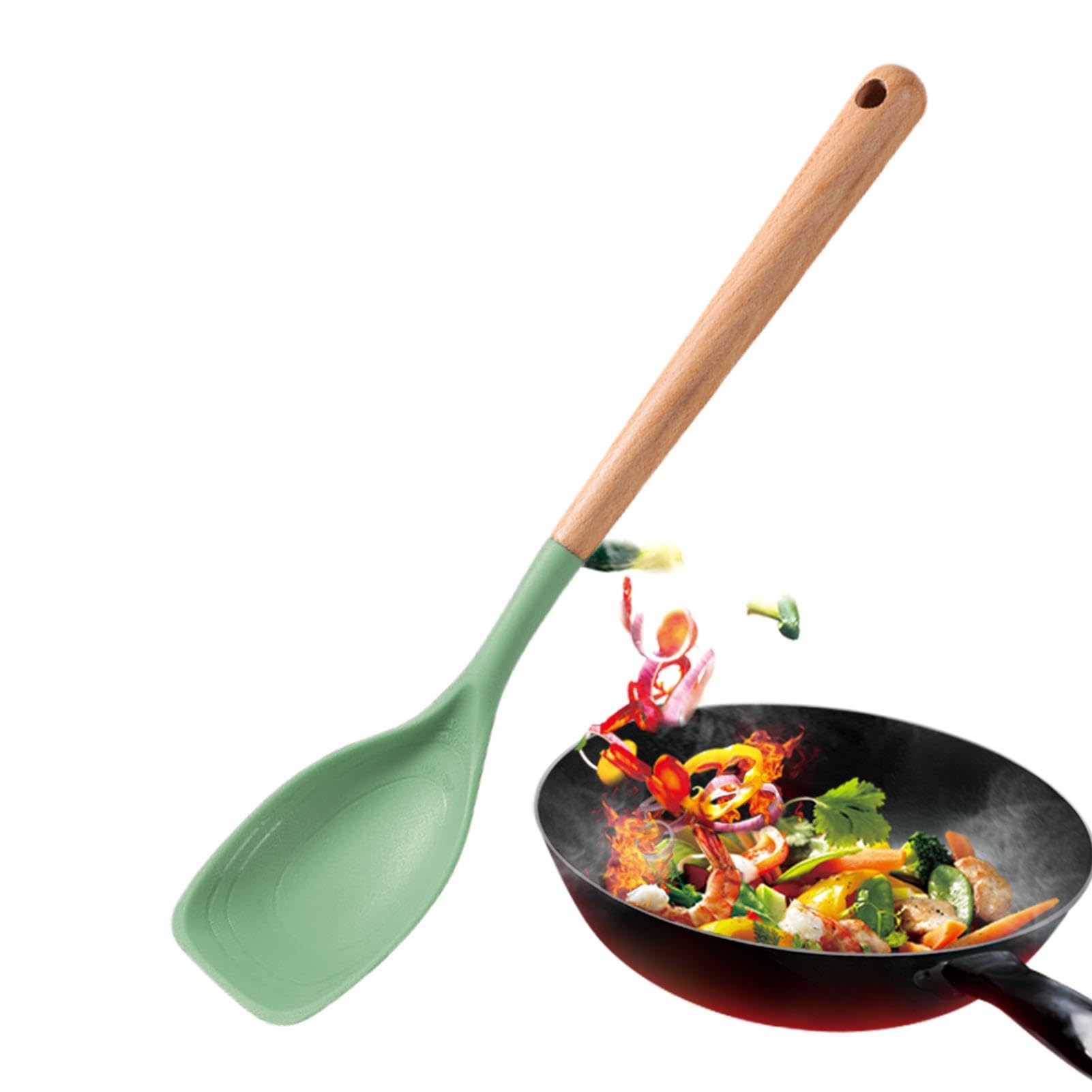 Cuchara de cocina antiadherente apta para lavavajillas para mezclar y raspar
