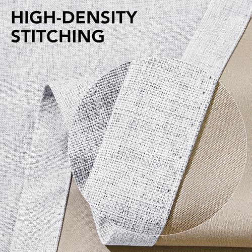 image for Deconovo Total Blackout Curtains Faux Linen Room Darkening Thermal Ins