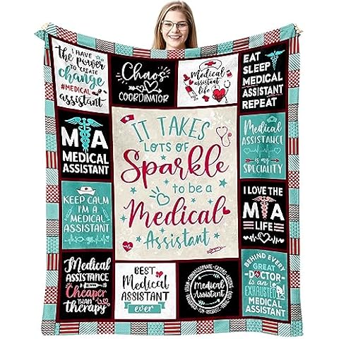 TOBUNKIEN Medical Assistant Gifts for Women - Best Medical Assistant Gift - Gifts for Medical Assistants - Medical Assistant Appreciation Gift - MA Gift Ideas - MA Gifts Bulk Throw Blanket 60"X 50" Cover