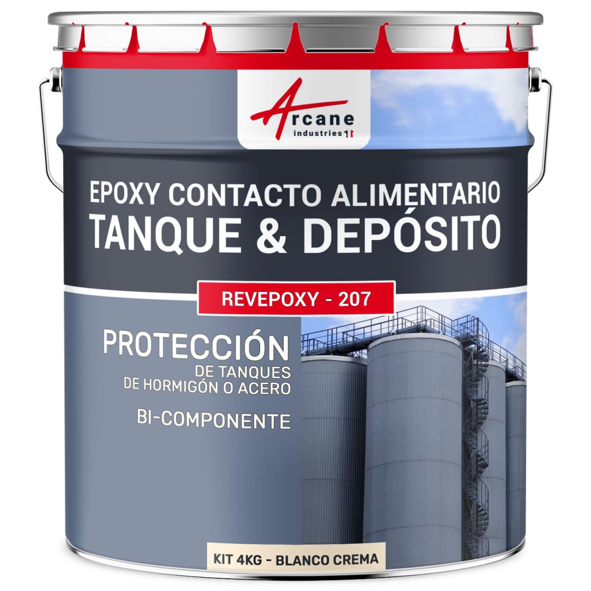ARCANE INDUSTRIES Resina Epoxi Alimentaria REVEPOXY 207 Blanco Crema