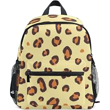 Leopard Mini Backpack for Girls 3-8, Lightweight Toddler backpack with Multiple Storage Pockets, 10.6x4.13x12.6in