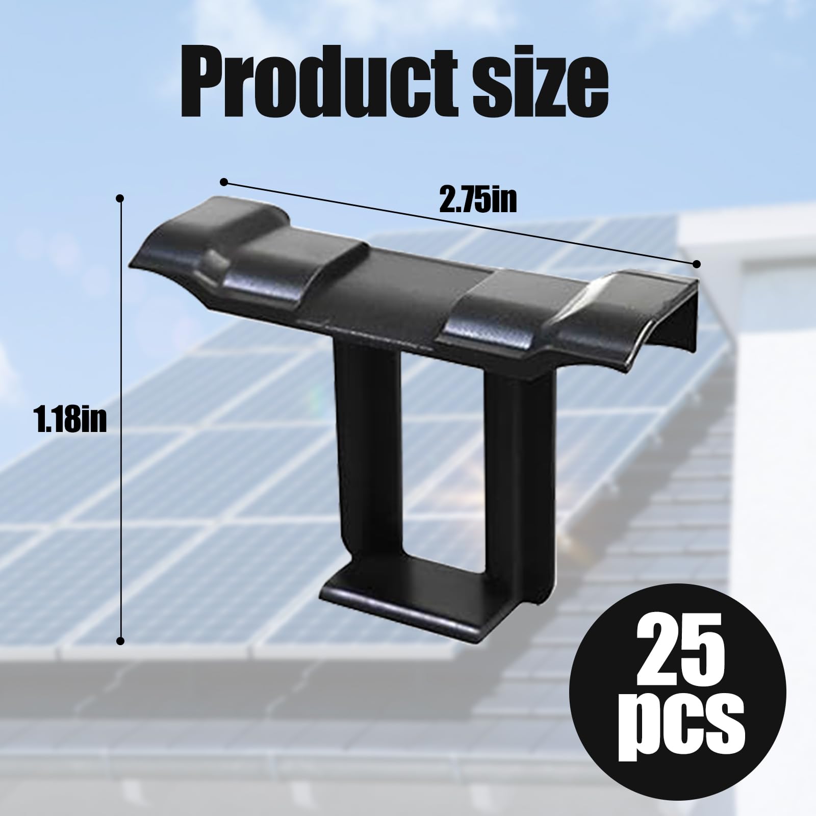 25 Piezas Clips de Drenaje de Agua, Clips de Drenaje de Agua para Paneles Solares, Panel Solar Quitar Clip, Clip de Eliminación de Lodos de Panel Solar, Clips Panel Fotovoltaico Durable 30mm