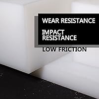 Vista 3 de Bloque de Golpeo UHMW Polietileno de Ultra Alto Peso Molecular Bloques de Plástico Sólido Rectangulares para Mecanizado Mejoras del Hogar Proyectos