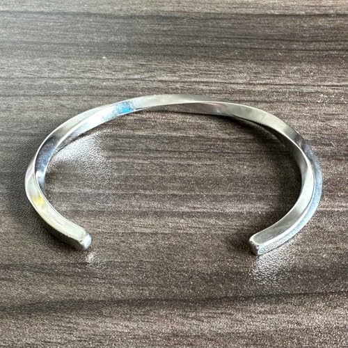Fashion Stainless Steel Irregular Twist Open Cuff Bracelet4